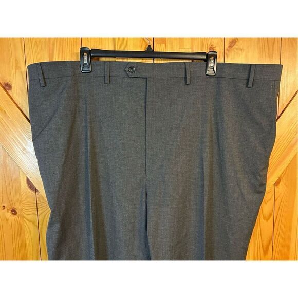 Shaquille O'Neal XLG Big and Tall Stretch Fabric Classic Fit Flat Front Suit Pa - Picture 3 of 7